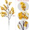 20 Pcs Artificial Outdoor Mums Flowers UV Resistant Fake Fall Plants Orange Faux Shrubs for Porch, Garden, Patio, Window Box, Home Outdoor and Indoor Decor